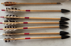 Vintage 1950’s Crossbow Bowgun & Arrows Lot, Hardwood & Aluminum, Made in USA!