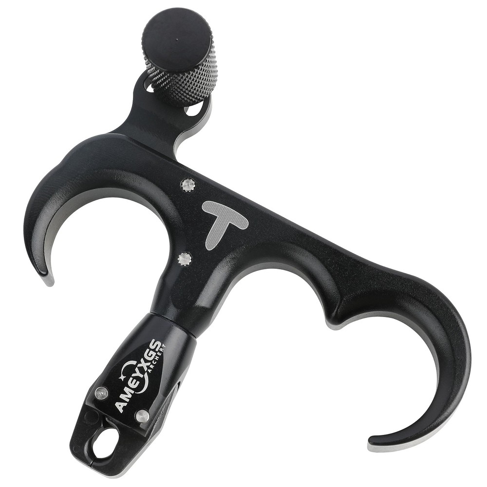 AMEYXGS Archery Bow Release for Compound Bows,Durable Aluminum 360° Black