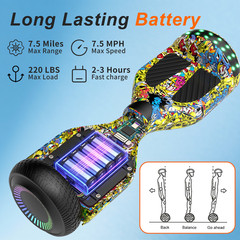 Commugo Hoverboard Self-Balancing Scooter Hoverboard UL 2272 Bluetooth for Kids