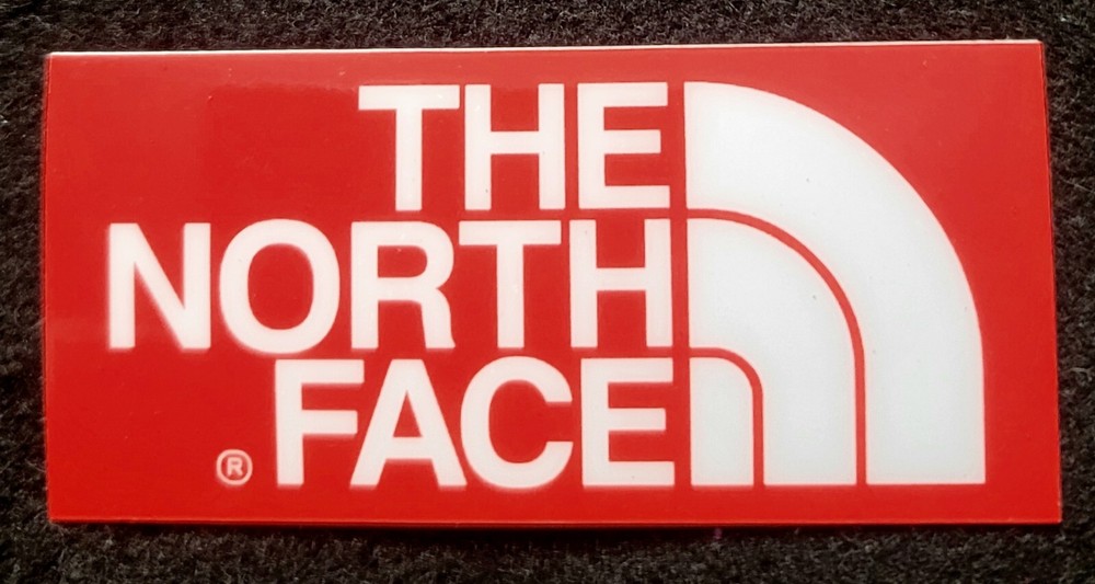 NORTH FACE STICKER «RED FACE» 3 1/2 X 1 1/2 GLOSSY THICK WATERPROOF OUTDOOR USE