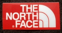 NORTH FACE STICKER «RED FACE» 3 1/2 X 1 1/2 GLOSSY THICK WATERPROOF OUTDOOR USE