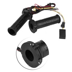Motorcycle Heated Grips, Premium 12V Adjustable Temperature Handlebar Grips w…