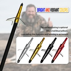 12Pcs Golden Swhacker Broadheads 100 Grain 1.75″ Cut Compound Bow Crossbow Tips