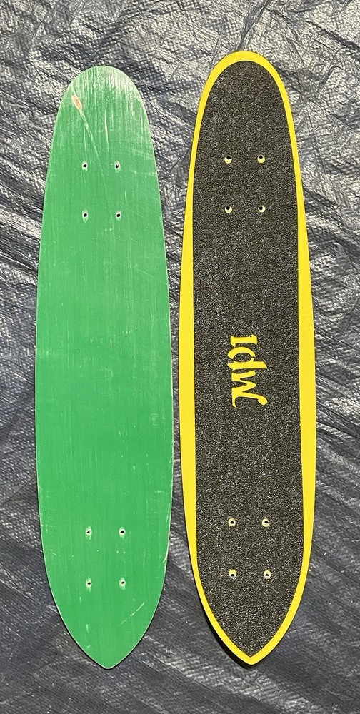 Vintage NOS 1970s MPI Old School Skateboard Deck Fiberglass 29″ Pointed 2-Pack