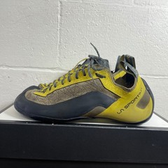 La Sportiva Finale Yellow Brown Black Rock Climbing Shoes Lace up Men’s 12.5 US
