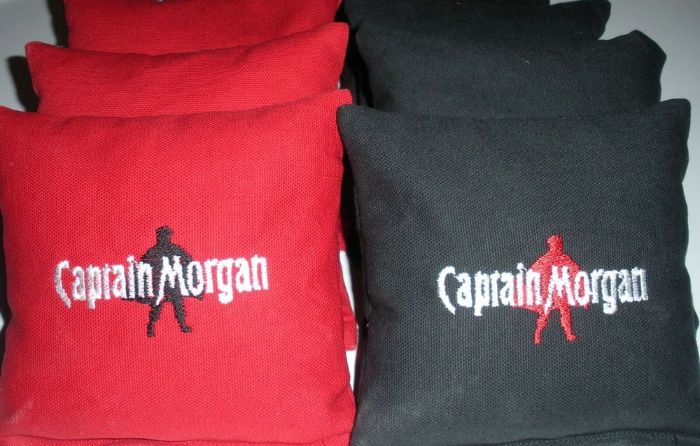 Eight Quality Cornhole Bags – Captain Morgan! Whole Corn or Pellets