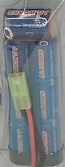 2X J.G Works 1100mA Ni-MH Battery, Mini Tamiya Plug For Airsoft /RC Car Sealed