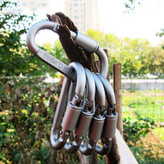 4-6Pcs Aluminum Alloy Carabiner Set Keychain Clip Hook for Camping Outdoor EDC