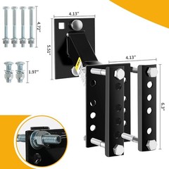 70214 Powder Coat Black Trailer Spare Tire Carrier For 10 inch and 12 inch Utili