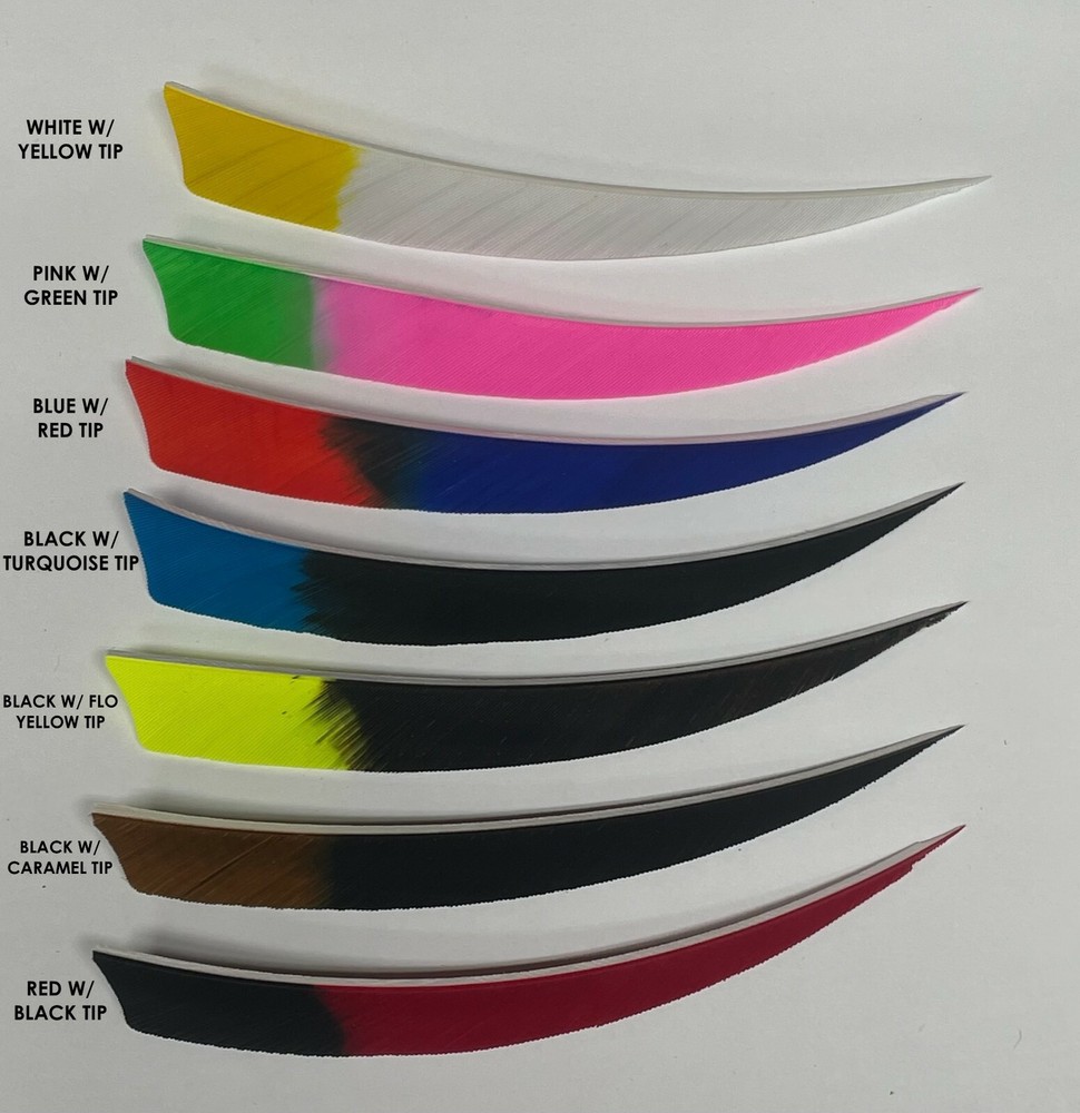 Ozark 5″ Shield Cut Eagle Tip Feathers – 1 Dozen – LW and RW