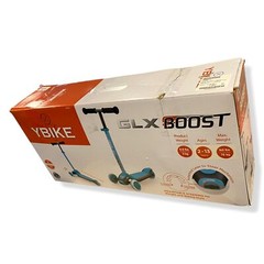 $122 YBike Red GLX Boost Kid Kick Light-Up Scooter Adjustable Steering Handle