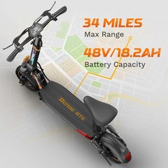 Ruitoo 1000W Electric Scooter Adult with Seat Foldable E-Scooter 32 MPH 34 Miles