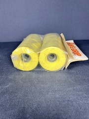 Vintage NOS SURE-GRIP White Velvet Yellow Roller Skate Wheels Quad in Package