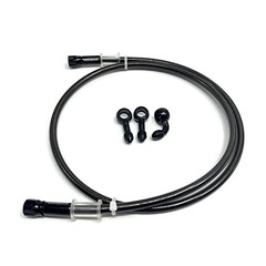 AN3 28 90 Degree M10 Stainless Steel Braided Motorcycle 40 cm (15.7 inches)