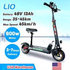 Folding Electric Scooter for Adults with 800W Motor 28Mph Off-Road with Seat CE