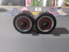 Heelys FATS Replacement Wheels Small Black ABEC 5 Bearings Used Pair