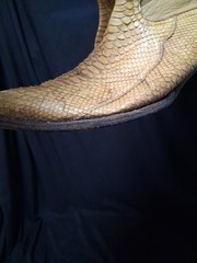 Tony Lama Snakeskin / Leather (?) Western Cowboy Boots Nice Designs