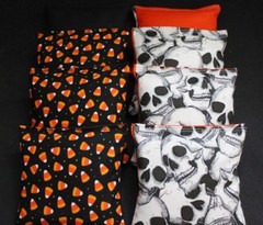 Skulls and Candy Corn 8 ACA Regulation Cornhole Halloween party bags