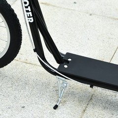 Youth Scooter Kick Scooter Front and Rear Dual Brakes, Black