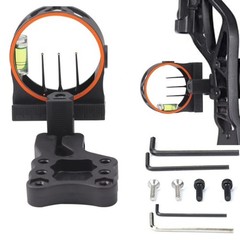 3-Pin Fiber Optics Bow Sight For Compound Bow Hunting Practice with Hi-Vis Level
