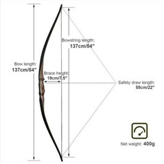 20-70lb Handmade Archery Wooden Longbow Traditional Bow Hunting Laminated Limbs
