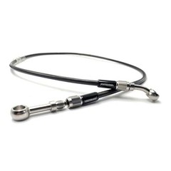 AN3 M10 Black Stainless Steel Braided Motorcycle Brake Line Oil Hose 120 cm