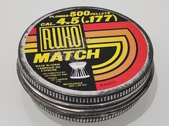 Vintage RWS Ruko Match .177 Pellet Tin Full 500 Made In Spain Metal