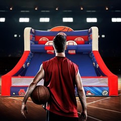 OZIS Inflatable Basketball Hoop Game with Balls & Blower, Indoor/Outdoor Party