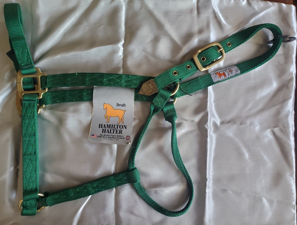 Hamilton 1” Nylon Halter Draft (x-Large) size Green NWT