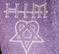Adio HIM Skater Shoes US 8 Black with Purple Heartagram. Bam Margera.