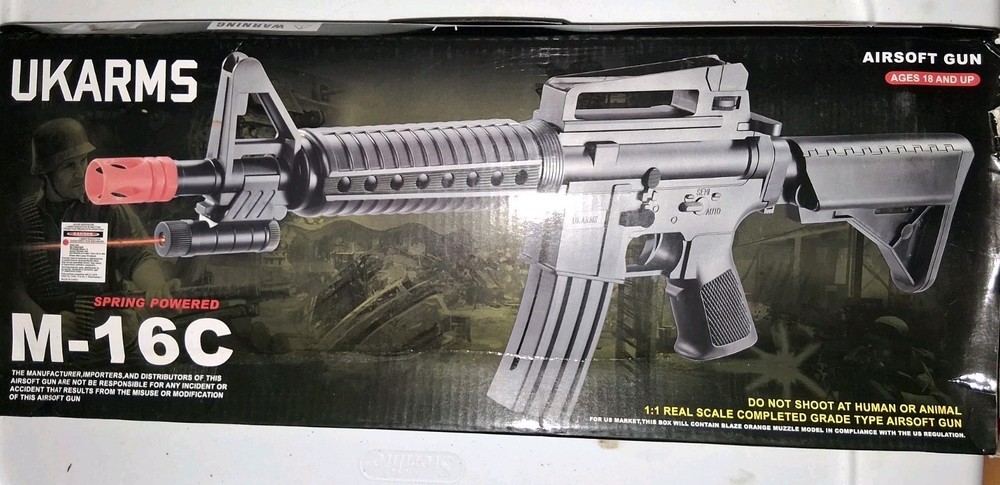 M-16c Compact Spring Powered Airsoft Rifle