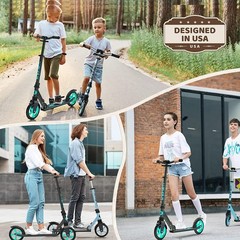 Wayplus Aquas Kick Scooter For Kids Teens Adults – Foldable Lightweight 8-Inch