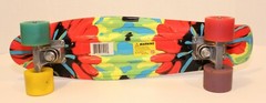 FRISKY Skateboard Mini Cruiser Penny Board Blue Multicolor Wheels