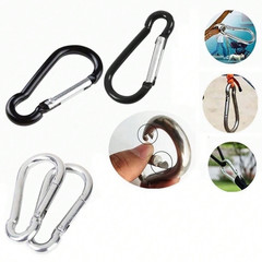 10Pcs Aluminum Carabiner Clip D Ring Set Hiking Gear Keychain Key Holder Loop US