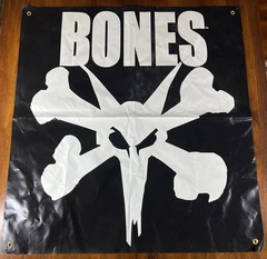 Vintage Y2K Powell Peralta Vato Rat Bones Brigade Skate Shop Vinyl Banner Black