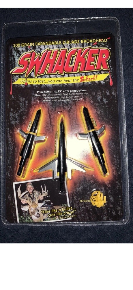 Swhacker 100grain 1.75″Cut 2 Blade Broadheads