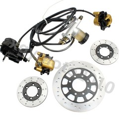 Hydraulic Rear Brake Caliper & Pad Assembly & Disc Rotor For Go Kart Quad ATV