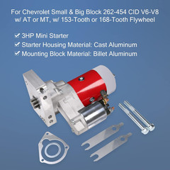 High Torque 3 HP 9 Tooth Mini Starter W/ 153/168 Tooth FLYWHEELS for Small/Big