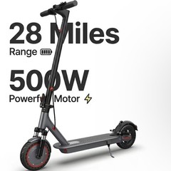 Model A Folding Electric Kick Scooter 350W 8in Solid Tires Adults Black/Red