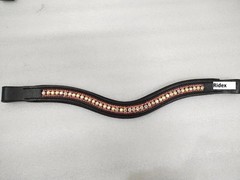 Ridex Designer Multi Crystal Horse Leather Browband For Bridle
