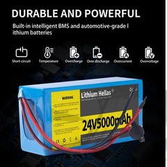 Lithium Hellas 24V5Ah 10Ah Rechargeable Lithium Battery Pack Portable
