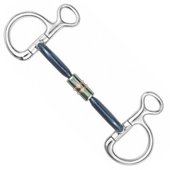 Blue Sweet Iron Copper Roller Baucher Bit Hanging Cheek Equestrian Horse Bit