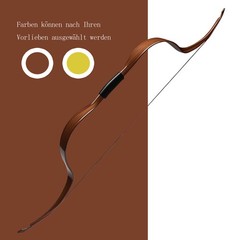 25Lbs Mongolian Detachable Longbow Hunting Recurve Bow 49″ Practice Beginner