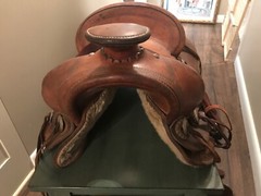 SIMCO SUPREME Western Saddle 14” Vintage Tooled Leather Ranching Western Cowboy