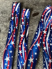 Stars Patriotic cinch strap set off billet and latigo
