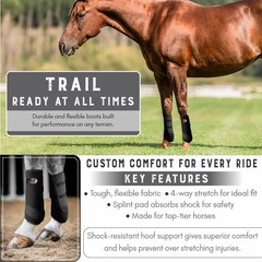 L M S Hilason Horse Front Leg Ultimate Sports Boots Pair Turquoise Orange