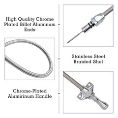 29.5 inch Silver Stainless Transmission Dipstick Tube Fit for GM 4L80E 700R4