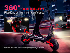 GT06 1200W Foldable E-Scooter for Adults -Max Speed 25MPH, 48V 13AH/23.4AH, 11″O