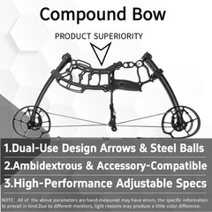 Archery Compound Bow Kit 40-65lbs Adjustable 320fps Adults Hunting Target Shoot