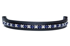 Browband People On Horses Ice Sapphire/Clear – 1 3/4″ Endloop – (2) 16″